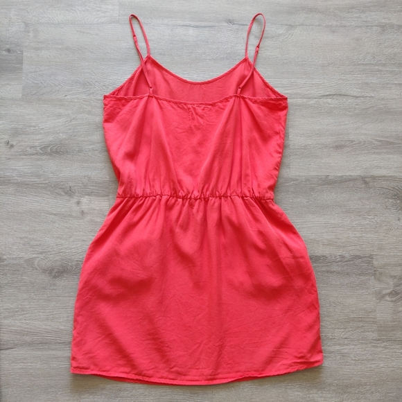 Loft82 Coral Red Tencel Minidress with Pockets Medium - Picture 9 of 14